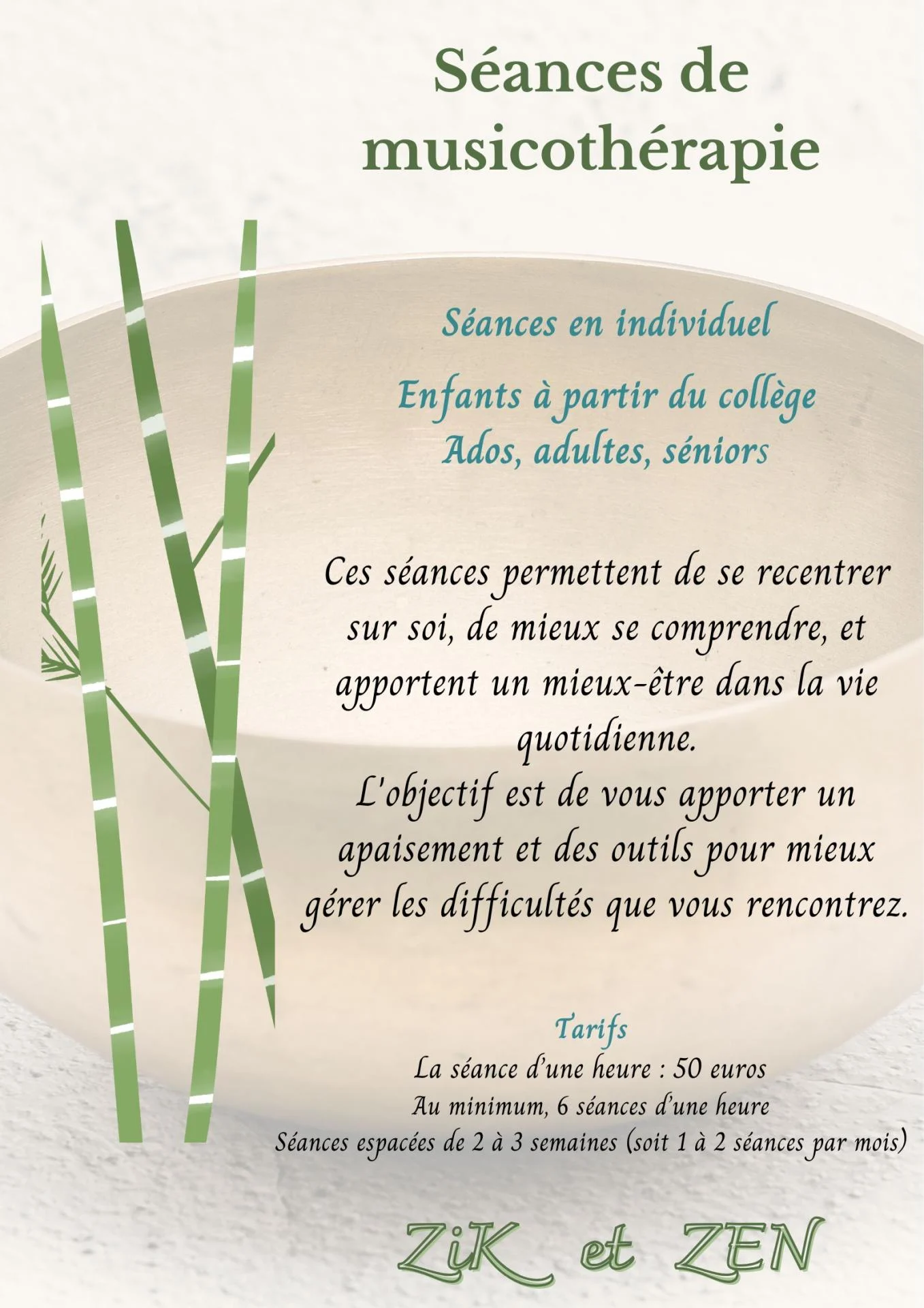 Seances de musicotherapie