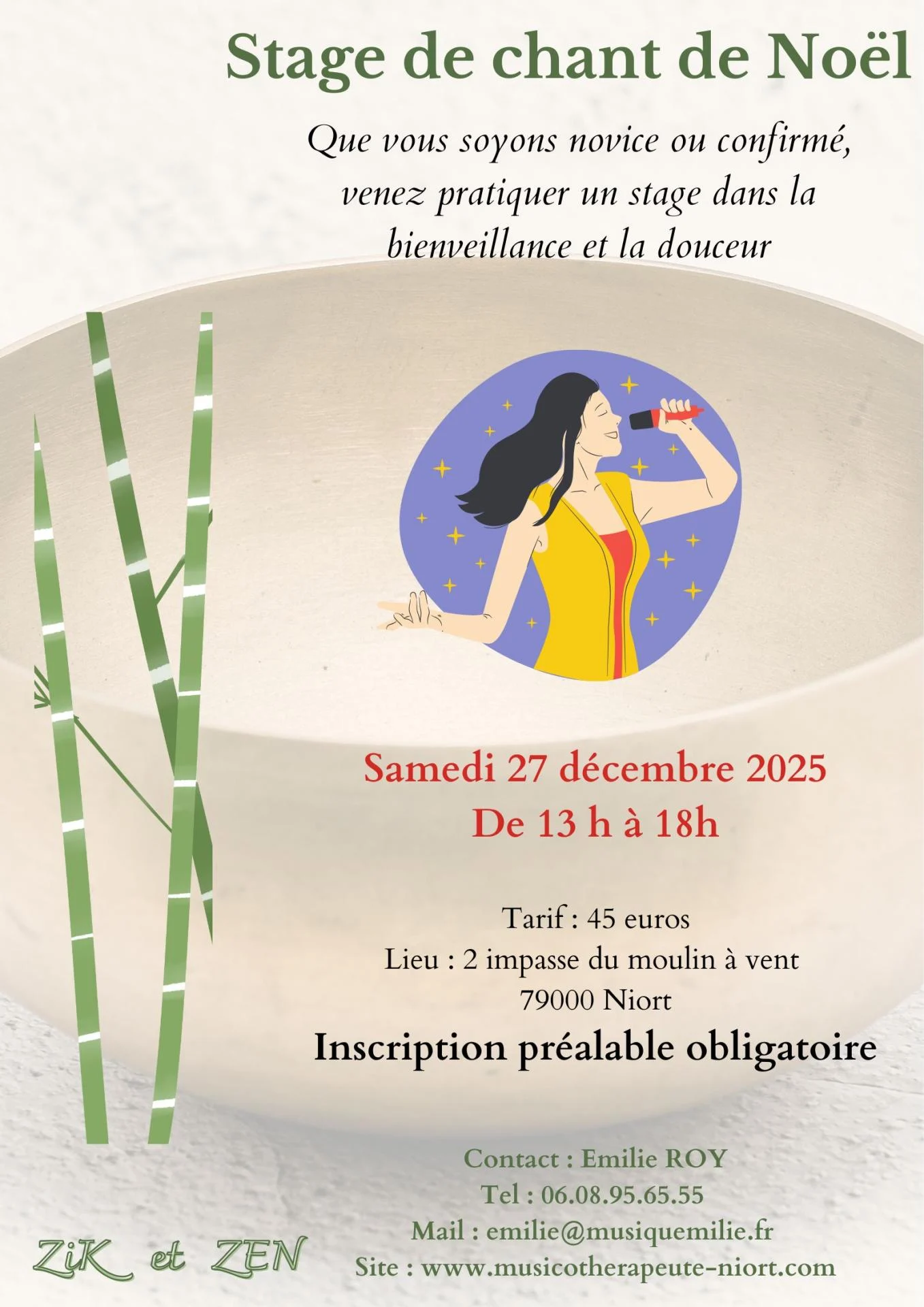 Stage de chant de noel 2025